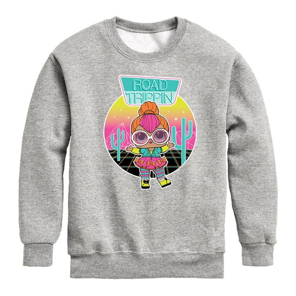 LOL Surprise! - Neon Qt Road Trippin - Toddler And Youth Crewneck Fleece Sweatshirt
