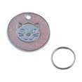 thumbnail image 2 of SPRING PARK New Metal Cat Print Pet Pendant Collar Accessories Cat Dog Key Tag ID Key Ring Pendant, 2 of 7