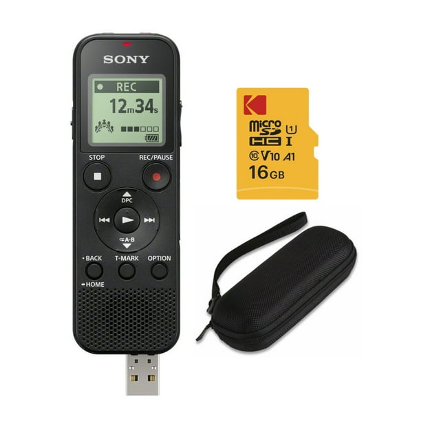 Sony ICDPX370 Mono Digital Voice Recorder with BuiltIn USB and Case