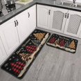 thumbnail image 3 of Kitchen Mat Set of 2 Non Skid Christmas Kitchen Mats for Floor,Buffalo Plaid Tree Merry Christmas Kitchen Runner for Bathroom,Room Bath (47x17+30x17 Inches), 3 of 7