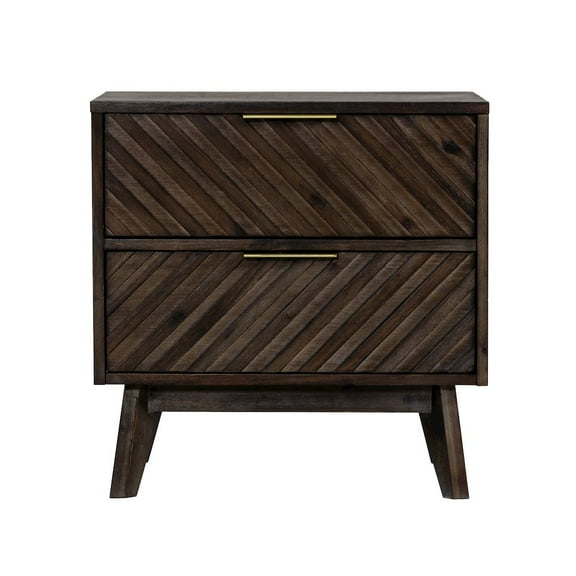 Modrest Daisy Mid-Century Dark Acacia Nightstand