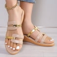 thumbnail image 2 of Tawop Ladies Shoes Women's Sandals Casual Beach Summer Hollow Out Sandals Yellow 9, 2 of 4