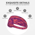 thumbnail image 3 of Burgundy Camouflage Headbands for Women Men, Workout Elastic Sweat Band for Yoga Running Cycling Gym Exercise Non Slip Head Bands for Women's Hair, 3 of 5