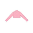 thumbnail image 6 of Aislor Kids Girls Long Sleeves Solid Color Crop Top Shirt for Dancing Workout Gymnastic 6-14 Pink 12, 6 of 7
