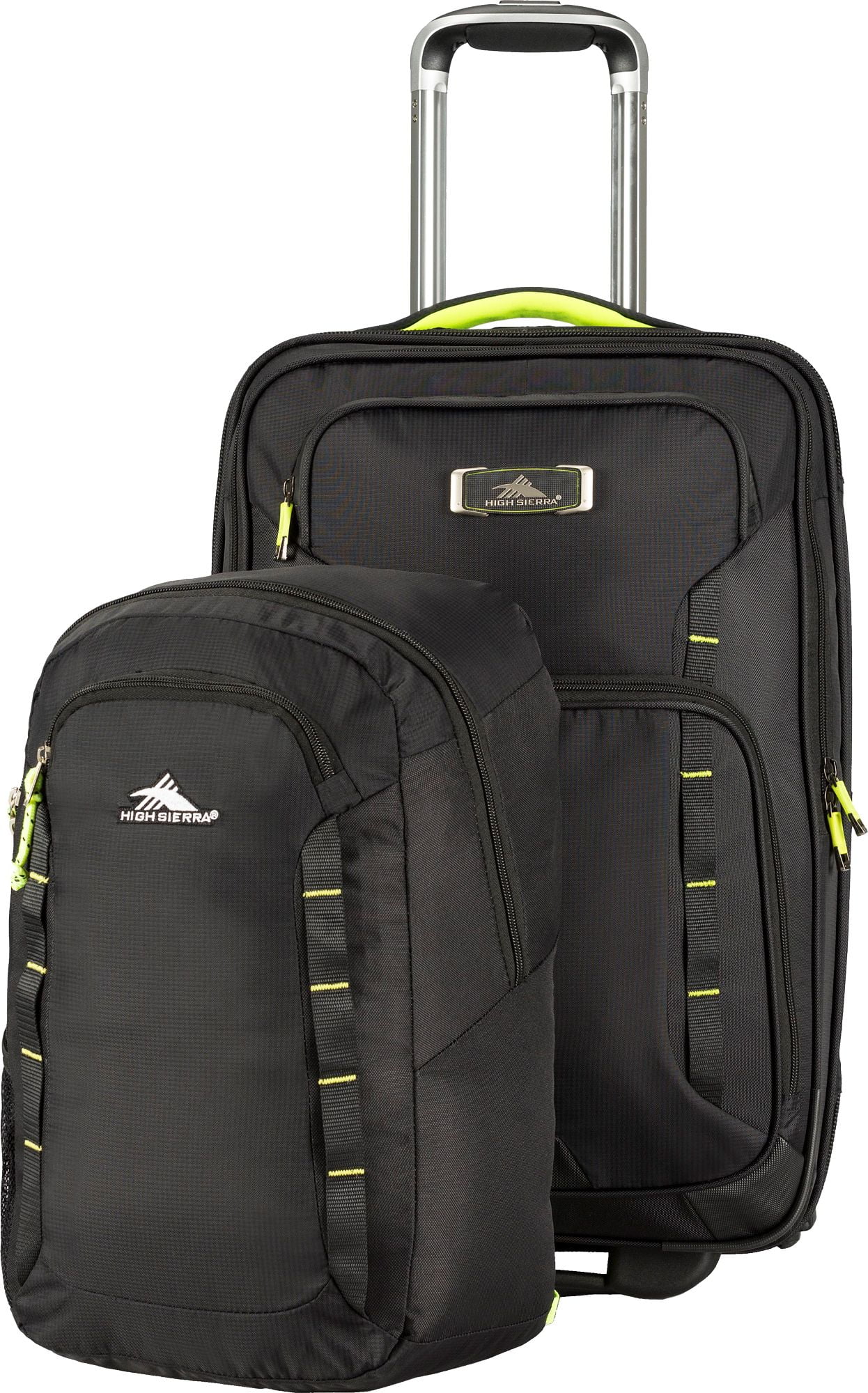 High Sierra 679294491 Black/Zest At8 Wheeled CarryOn With Pack N Go