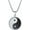01.Stainless Steel, variant on Chinese Philosophy Taoist Symbol Yin-Yang TaiChi Yoga Stainless Steel Rhinestone Pendant Necklace,Amulet Jewelry