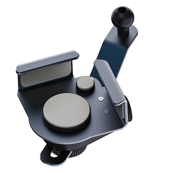 Universal Aluminum Car Phone Mount Adjustable Holder 67mm for Curved Dashboards