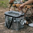thumbnail image 6 of HOZVOMI Foldable Transparent Outdoor Storage Box - Multi-Purpose Organizer for Camping, Clothes, Toys, Snacks, Tableware - Durable, Portable, Space-Saving (12.5x13.9x9.8 inches), 6 of 9