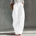 thumbnail image 4 of Gytharion Jumpsuits for Women Solid Color Buttoned Wide-leg Overalls Casual Loose Jumpsuits, 4 of 4