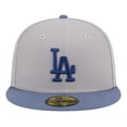 thumbnail image 2 of Gorra New Era Hombre Caballero Angeles Dodgers Mlb 59fifty gris 712, 2 of 5