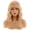 Light Orange, variant on 14 Inches Green Yellow Short Curly Split Bang Wig For Women