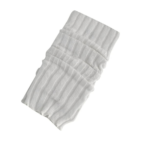TELOLY Leg Warmers for Women plus Size Extra Long Women's Extra Knit Socks Japanese Style Loose Socks White Lolita Leg Warmer Bubble Slouch Socks