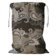 thumbnail image 1 of EREHome Textile paisley pattern in beige brown peach light blue colors Storage Basket Laundry Bag with Drawstring 18x24 Inch, 1 of 2