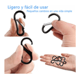 thumbnail image 3 of 40pcs Tipo S Mosquetón De Escalada Aparejos Cuerdas Llavero Malubero NEGRO, 3 of 5