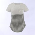 thumbnail image 7 of VEKDONE Stripe Nursing Shirts for Women Short Sleeve Crewneck Maternity Tops Double Laye Breastfeeding Tees Casual Stretchy Loose Pregnancy Clothes Camisa de Maternidad White XXXL, 7 of 7