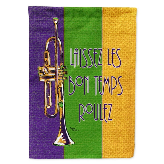Carolines Treasures 8372CHF Mardi Gras Flag Canvas, Large, Multicolor