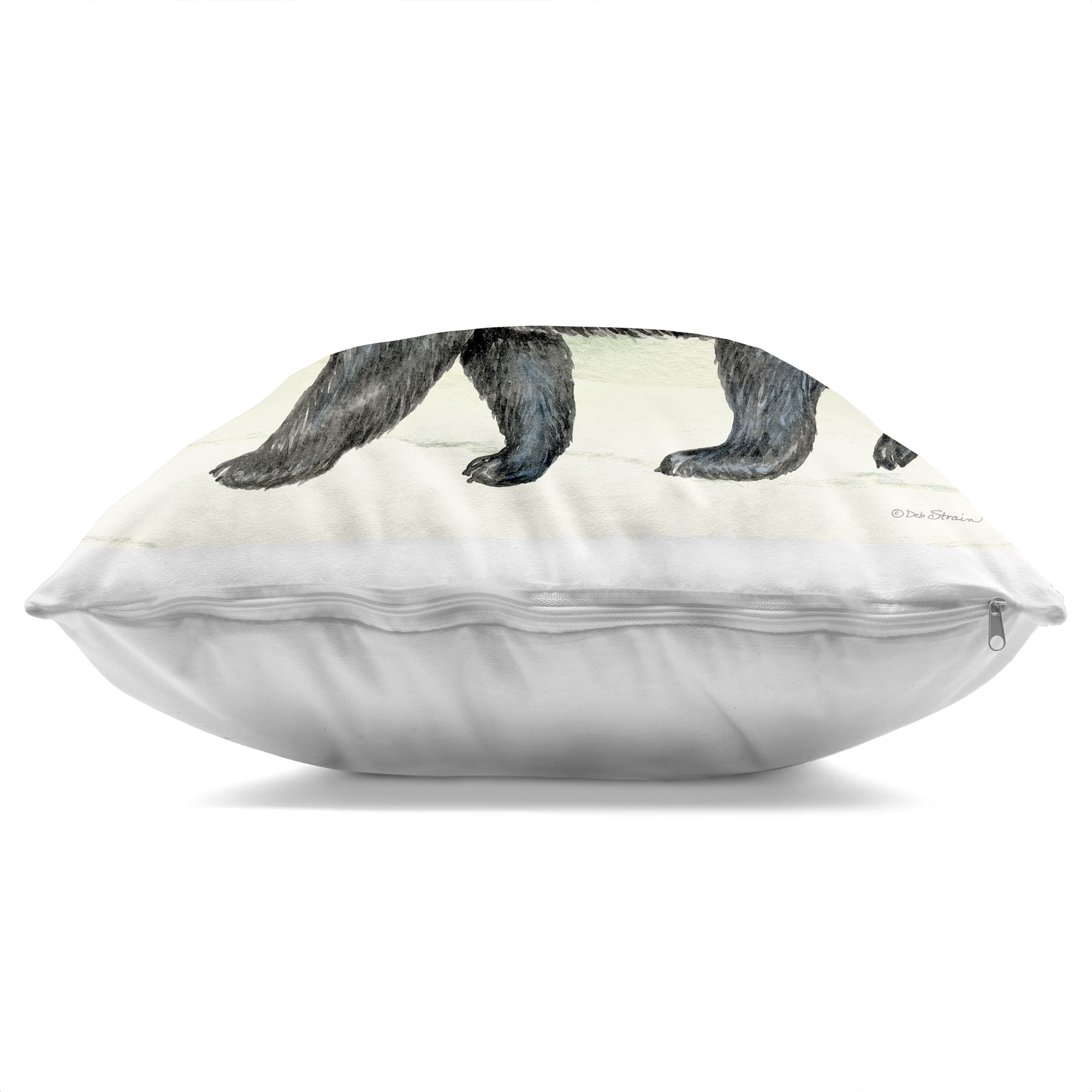 Stupell Industries Black Bear In Woods Decorative Printed Throw Pillow, design by Deb Strain