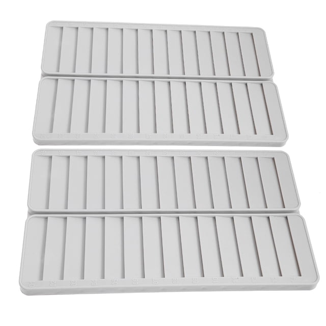 COOPHYA 2Pcs Light Grey Time Card Organizer Rack Plastic Holder for Office Warehouse Storage