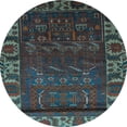 thumbnail image 1 of Ahgly Company Indoor Round Persian Light Blue Traditional Area Rugs, 7' Round, 1 of 4