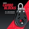 thumbnail image 2 of Bloque de vela HARKEN, doble polea giratoria, carbono, 40 mm, 2 of 5