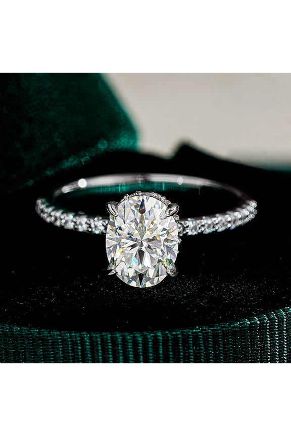 Luxury Single D Color 1&2&3 Carat Exquisite Cut Moissanite Rings for Women - Wedding Engagement 925 Sterling Silver Jewelry