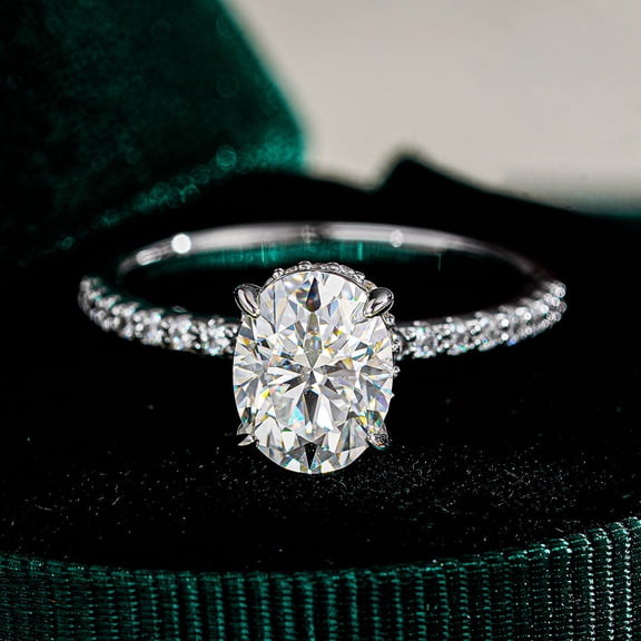 Luxury Single D Color 1&2&3 Carat Exquisite Cut Moissanite Rings for Women - Wedding Engagement 925 Sterling Silver Jewelry