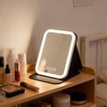 thumbnail image 4 of Miroir à Main Pliable en Pvc Noir Style Vintage Compact Cosmétique avec Led, 4 of 6