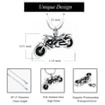 thumbnail image 2 of Motorcycle Urn Necklace Cremation Jewelry for Ashes Motorbike Necklace Pendent Stainless Steel Keepsake Memorial Urn Necklace for Men Women, 2 of 6