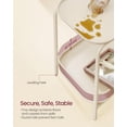 thumbnail image 5 of Mesa auxiliar VASAGLE de 2 niveles con detalles exteriores de metal Blanco Crema, 5 of 5