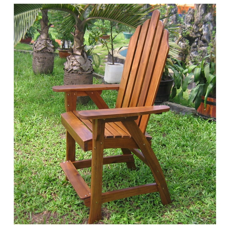 International Caravan Wood Adirondack Bar Chair International Caravan Wood Adirondack Bar Chair