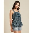 thumbnail image 2 of Moomaya Printed Sleeveless Tops For Women, Square Neck Strap Shoulder Summer Tank Tops, 2 of 9