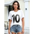 thumbnail image 2 of HAOMEILI Women's 100% Cotton Soccer Graphic T-Shirt, Casual Short Sleeve Tee for Everyday Wear, 2 of 8