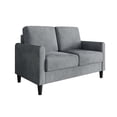 thumbnail image 4 of Home Design Goliad Velvet Arm Loveseat with Pocket Spring, Soft Cushions, Clean Lines Design, Gray, 4 of 10