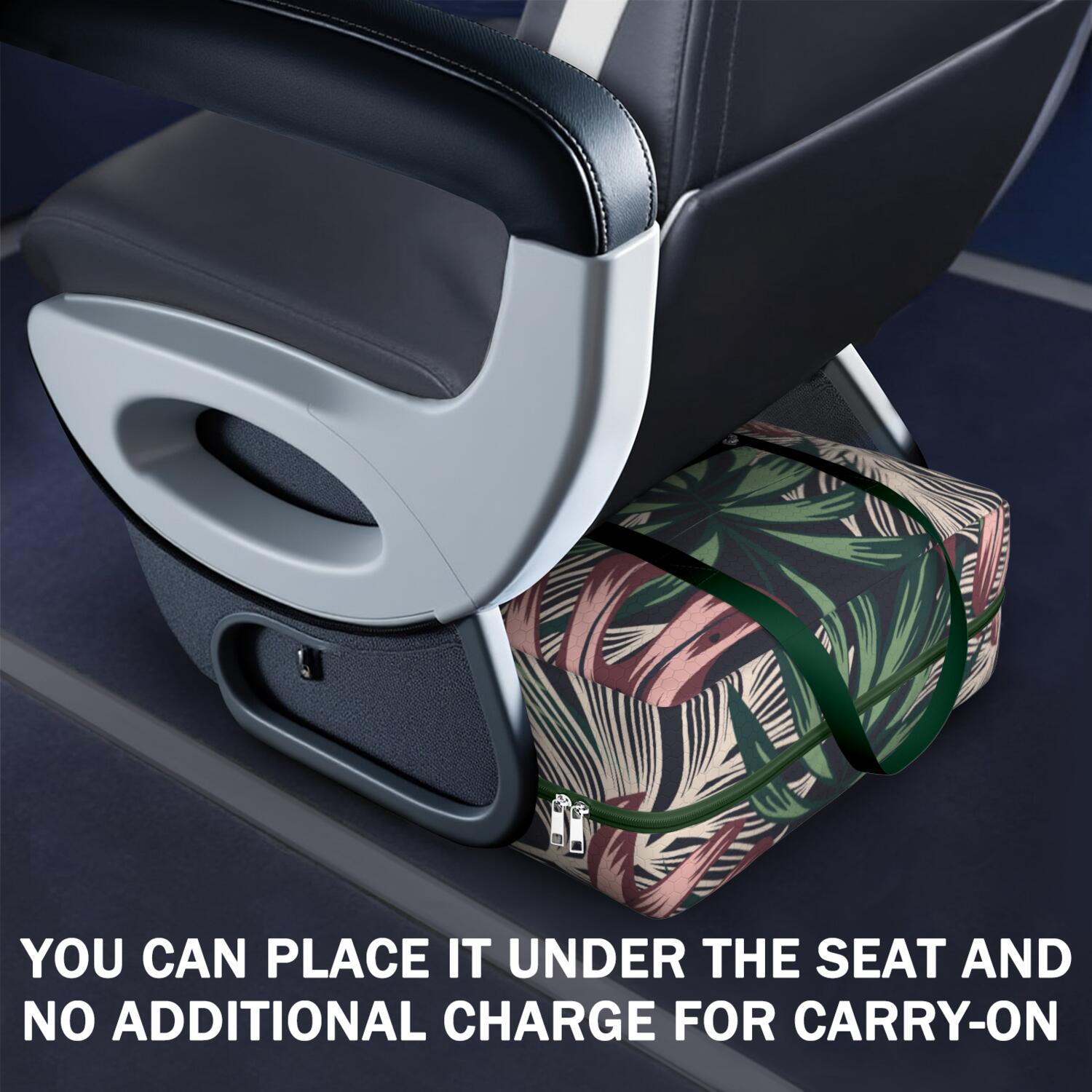 For Spirit Airlines Personal Item Bag 18x14x8 Inch, Floral Weekender Travel Bag, Foldable Travel Duffel Bag Underseat Carry on Bag with Luggage Sleeve for Women and Men 30L