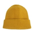 thumbnail image 4 of SYMOID Yellow Unisex Kids Knit Cotton Beanie - Warm One Size Hat for Kidss & Kids Ages 2-8, Winter Outdoor Daily Wear,Size Free Size, 4 of 6