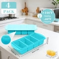 thumbnail image 2 of Lumikrypt 4Pcs Silicone Freezer Tray with Lids, 1-Cup Large Food Freezer Containers, Freezer Ice Cube,Ideal for Freezing Soups, Sauces, and Microwave-Safe Single-Serving Meals, 2 of 7