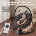 thumbnail image 4 of Baby Swing FasonBaby Electric con 10 melodías y 5 velocidades, color negro, 4 of 9