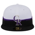 thumbnail image 2 of Men's New Era  Black/White Colorado Rockies Paint Stroke 59FIFTY-Fitted Hat, 2 of 5