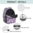 thumbnail image 4 of Unicorn and Ice Cream Purple Pattern Backpack for School, Cute School Bag with Adjustable Shoulder Straps and Padded Back, 15.3"x11"x6.7", 4 of 5