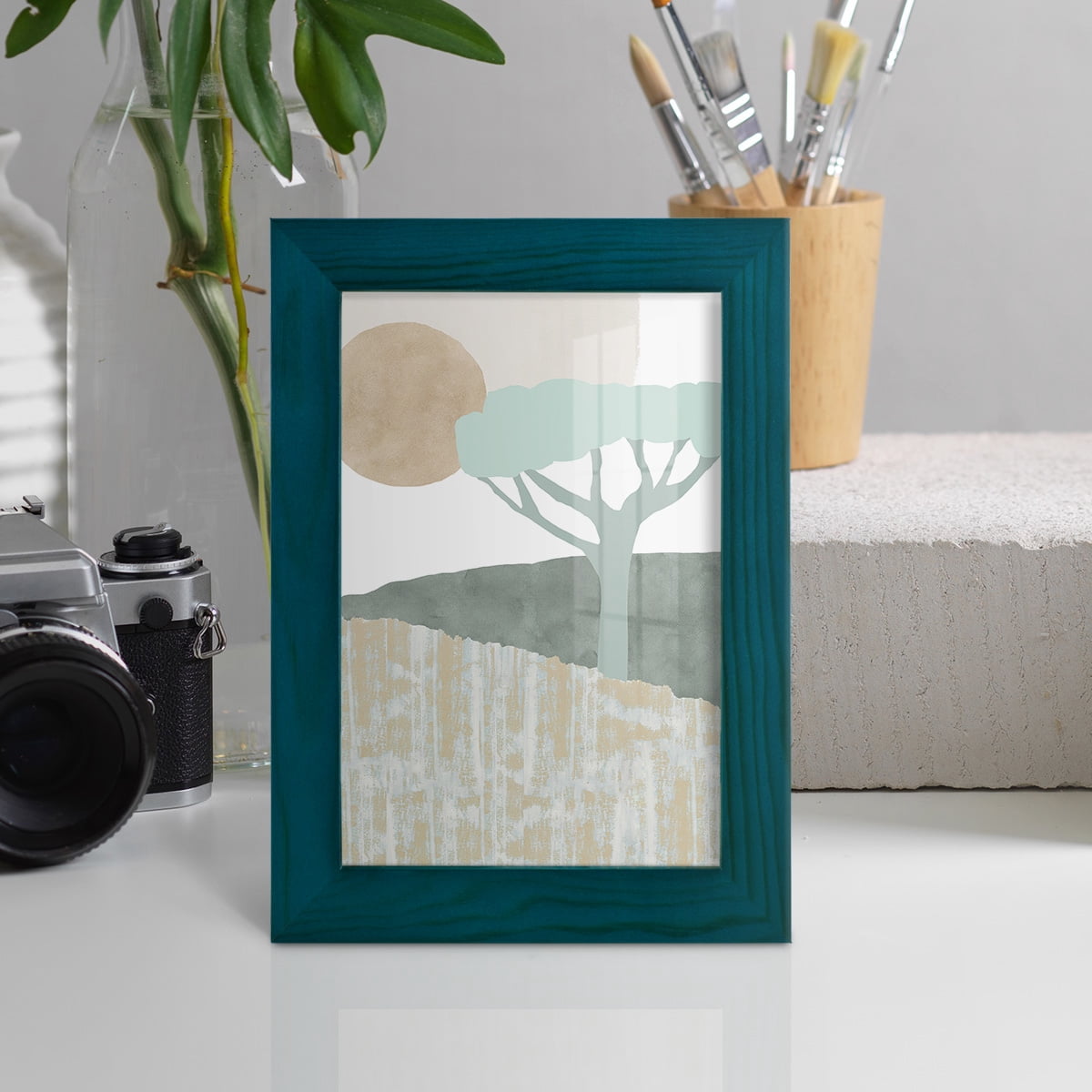 Ennerdale I - Framed Print w/glass - Ocean Blue