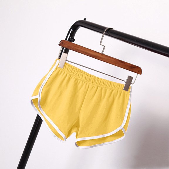 asjyhkr Womens Stretch Waisted Contrast Line Lightweight Comfy Summer Beach Vacation Casual Shorts