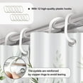 thumbnail image 3 of Shower Curtain Plants for Bathroom ,Waterproof Quick-Drying Green Leaves Shower Curtain Set with 12 Hooks,72x84 Inch, 3 of 6