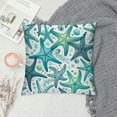 thumbnail image 2 of Orinice Linen Throw Pillow Cover Beige Azure Starfish Dot Blue Back Painting Home Decor Pillowcase  Cushion Cover for Sofa Couch Bed and Car White, 2 of 5