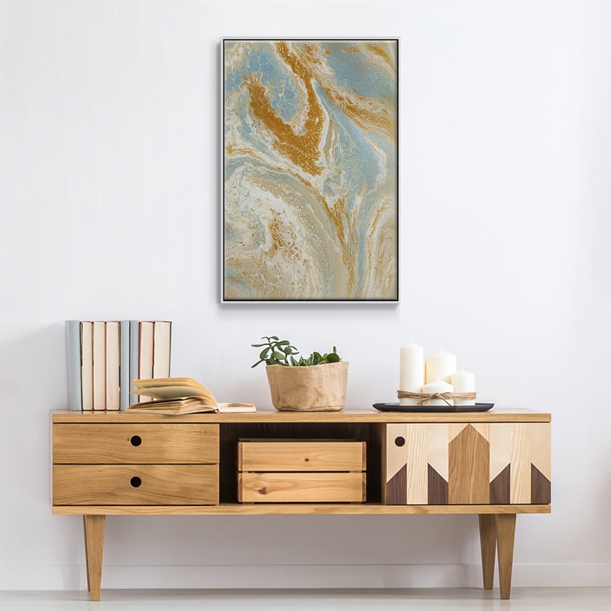C41 Framed Premium Gallery Wrapped Canvas - Ready to Hang - 17 x 25 - White Floating Frame