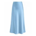 thumbnail image 6 of Busydd Women's Satin Skirts with Pockets Trendy Comfortable Maxi Skirts for Women Casual Solid Color Long Skirts XL, 6 of 7