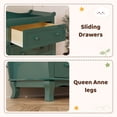 thumbnail image 6 of ANPOO Sleigh Style Baby Diaper Changing Table, 6 Drawer Storage Organizer, Baby Dresser with Changing Table Top, Convertible Nursery Dresser Chest of Drawers, Wood Dresser for Kids Bedroom, Green, 6 of 10