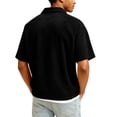 thumbnail image 5 of Garbnen Corduroy Mens Polo Shirts Collared Button Up Mens Shirts Short Sleeve Big and Tall Fishing Summer Work Shirts Men with Pocket, 5 of 5