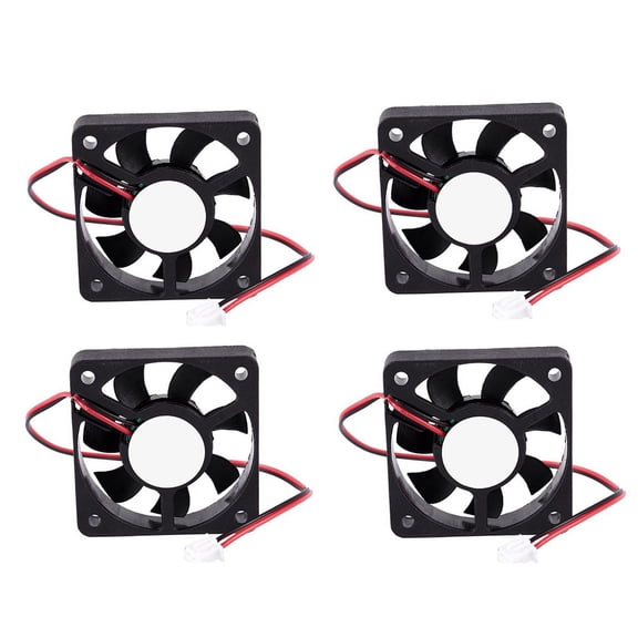 4Pcs 50mm 12V 2Pin 4000RPM Sleeve Bearing PC Case CPU Cooler Cooling Fan