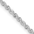 thumbnail image 1 of Sterling Silver Rhodium-Plated 2.3mm Solid Rope Chain (28 X 2.3) Made In Italy qdr040r-28, 1 of 5