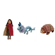 Disney's Raya and the Last Dragon Plush Set of 3 - 10.5-inch Small Raya Plush with Removable Cape, Tuk Tuk & Sisu